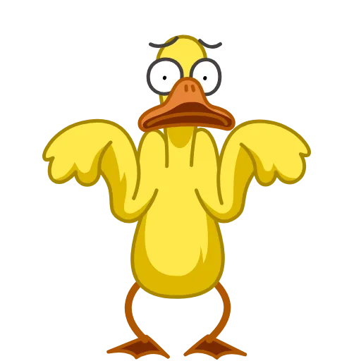 🤷‍♀️ Стикер «Funky Yellow Goose» для Telegram