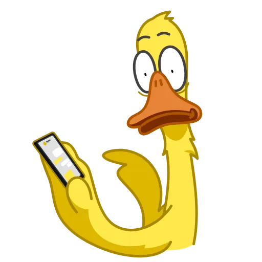🙄 Стикер «Funky Yellow Goose» для Telegram