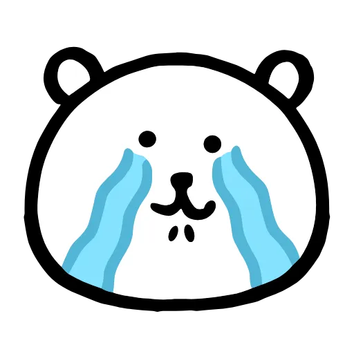 😭 Эмодзи «‍ funny bear» для Telegram