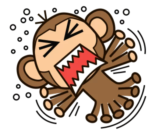 🐵 Стикер «Funny Monkeys» для Telegram