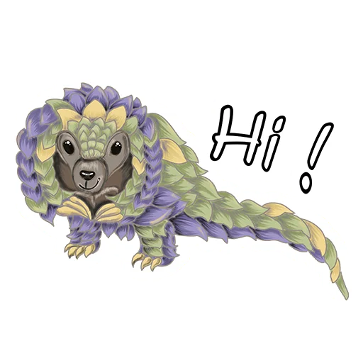 Стикерпак Funny Pangolin для Telegram