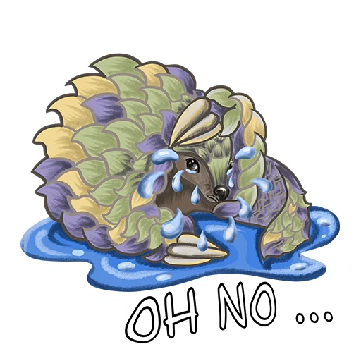 😭 Стикер «Funny Pangolin» для Telegram