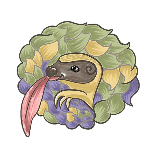 😋 Стикер «Funny Pangolin» для Telegram