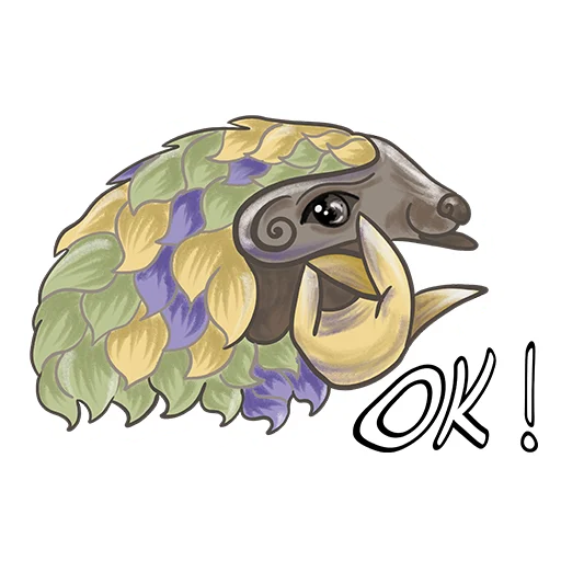 👌 Стикер «Funny Pangolin» для Telegram