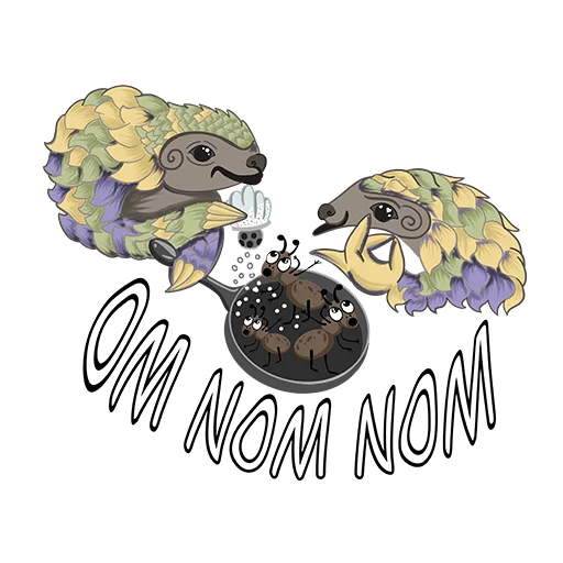 😋 Стикер «Funny Pangolin» для Telegram