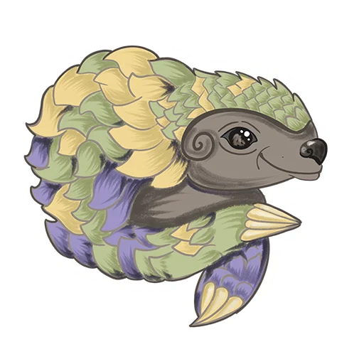 😊 Стикер «Funny Pangolin» для Telegram