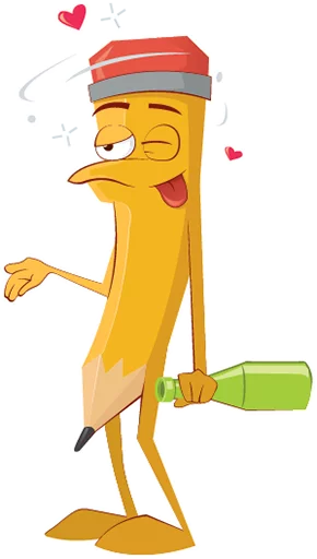 🍾 Стикер «FunnyPencil» для Telegram