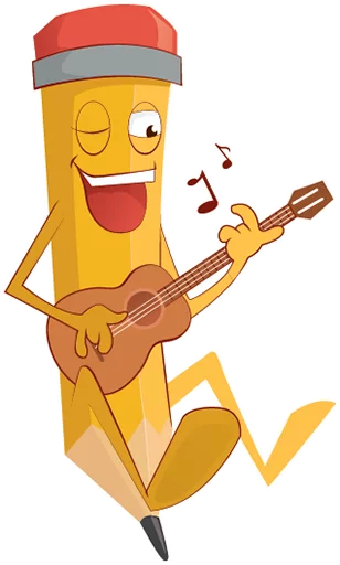🎸 Стикер «FunnyPencil» для Telegram