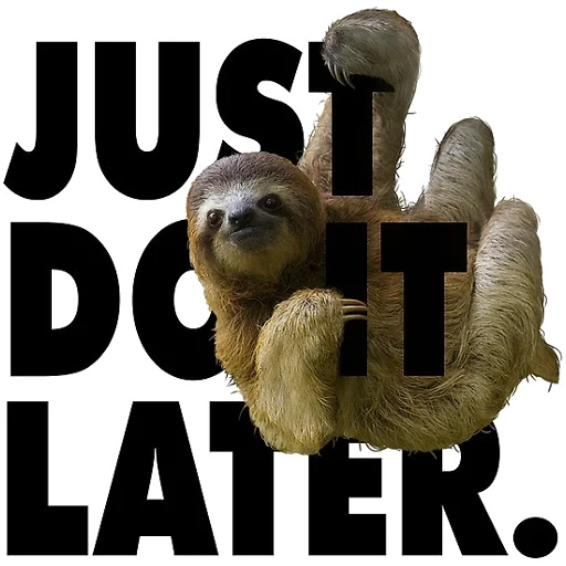 😇 Стикер «Fun Sloth» для Telegram