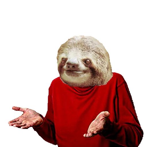 🤷‍♂️ Стикер «Fun Sloth» для Telegram
