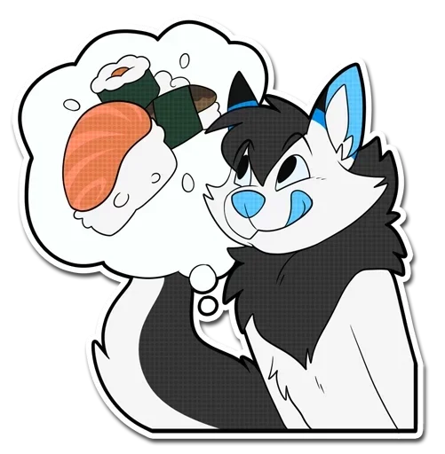 🍣 Стикер «Друзья фурри» для Telegram