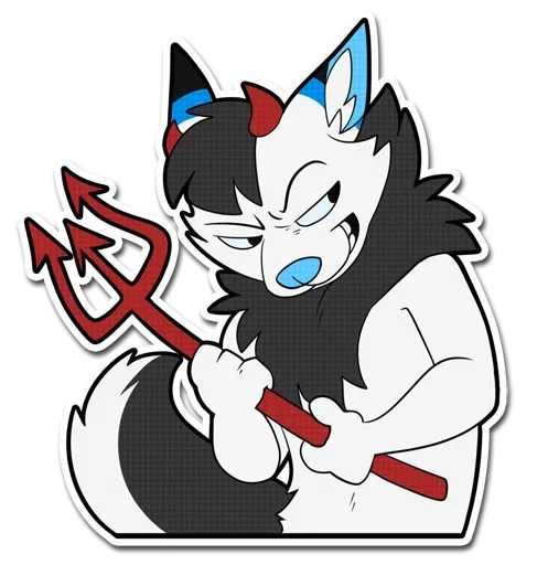 😈 Стикер «Друзья фурри» для Telegram