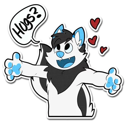 😃 Стикер «Друзья фурри» для Telegram