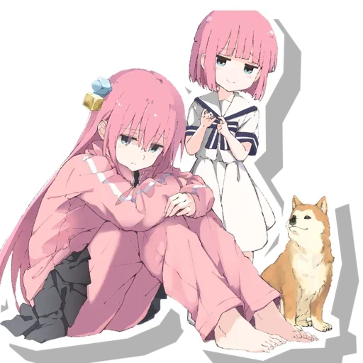 😍 Стикер «Futari Gotoh Bocchi the Rock!» для Telegram
