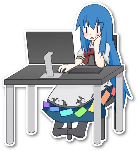 😶 Стикер «Futo-nyan» для Telegram