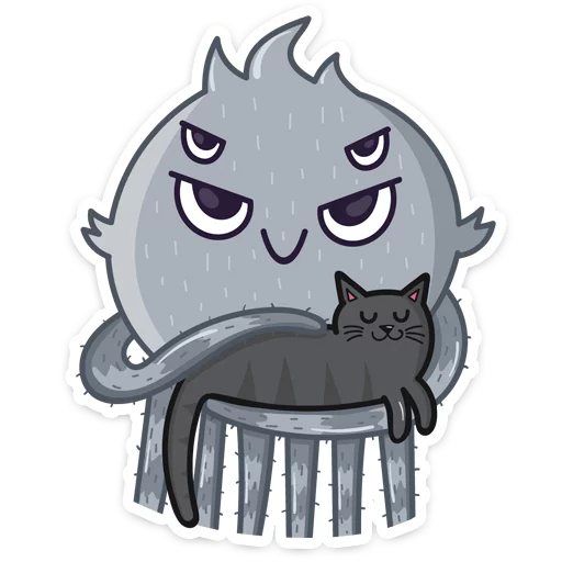 🐱 Стикер «Паучок Фаззи» для Telegram