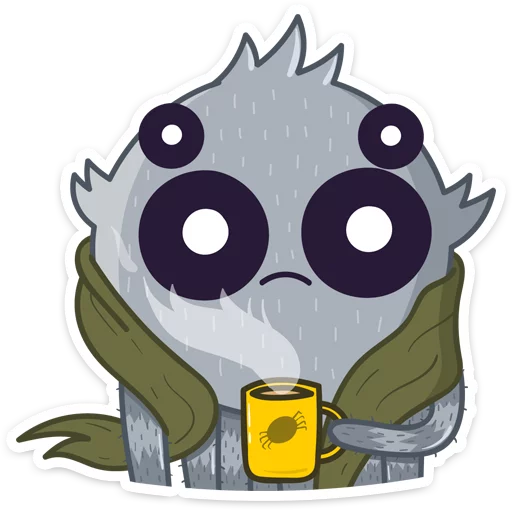 ☕️ Стикер «Паучок Фаззи» для Telegram