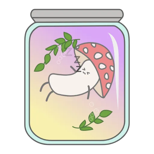 😴 Стикер «Nice Mushrooms» для Telegram