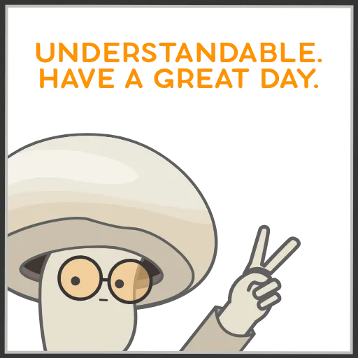 ✌️ Стикер «Nice Mushrooms» для Telegram