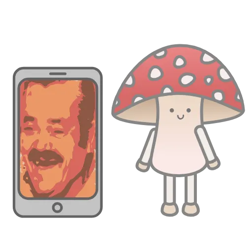😂 Стикер «Nice Mushrooms» для Telegram