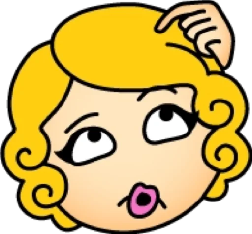 🤨 Стикер «Блондинка» для Telegram