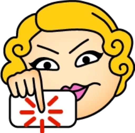 🧐 Стикер «Блондинка» для Telegram