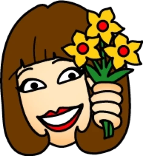 🥰 Стикер «Брюнетка» для Telegram