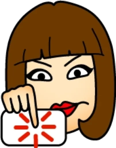 🧐 Стикер «Брюнетка» для Telegram