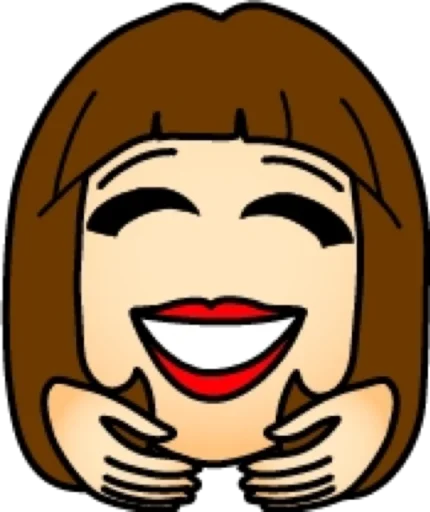 😁 Стикер «Брюнетка» для Telegram