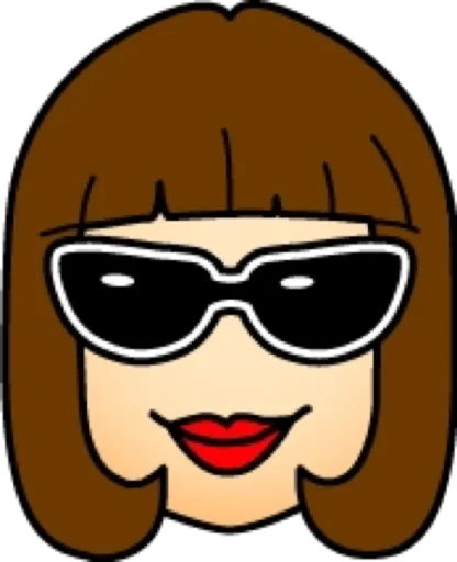 😎 Стикер «Брюнетка» для Telegram