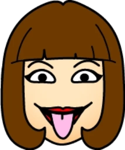 😛 Стикер «Брюнетка» для Telegram