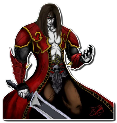 👿 Стикер «Gabriel Belmont & Alucard [รקร]» для Telegram