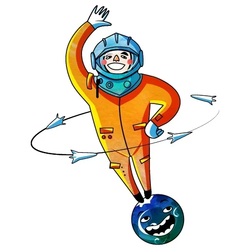 😐 Стикер «Юрий Гагарин» для Telegram