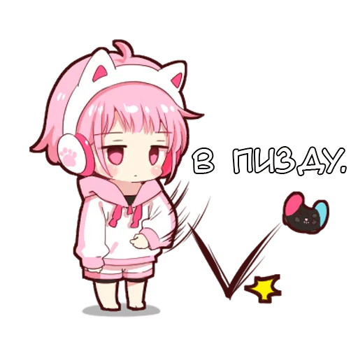 🤬 Стикер «Игрок тян» для Telegram