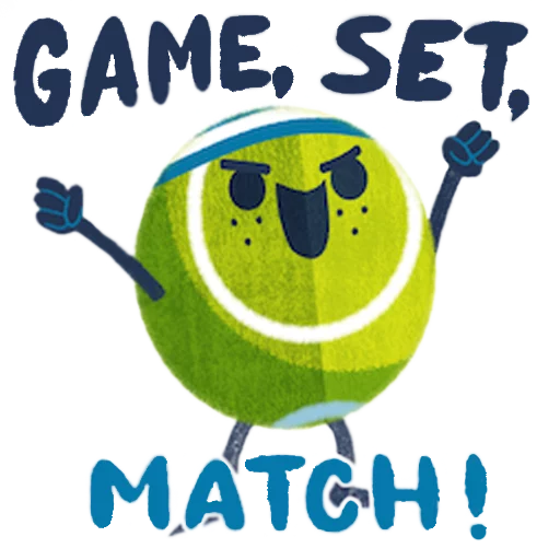 Стикерпак Game, Set, Match для Telegram