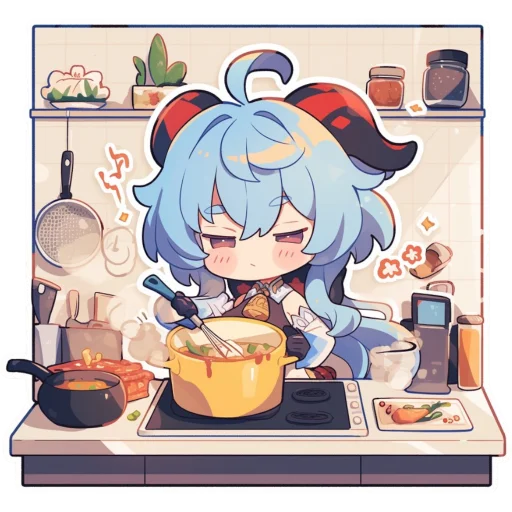 🍴 Стикер «Ганьюй Цисин» для Telegram