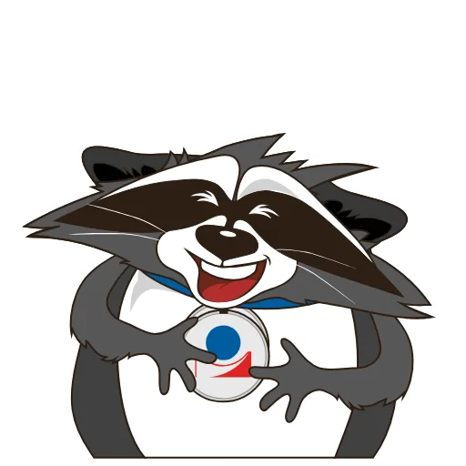 🤣 Стикер «Юридически чистый енот» для Telegram