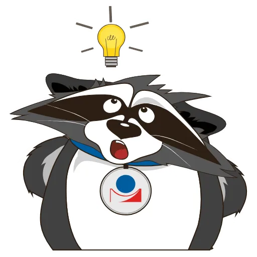💡 Стикер «Юридически чистый енот» для Telegram