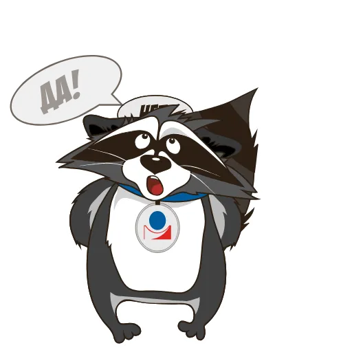 😧 Стикер «Юридически чистый енот» для Telegram