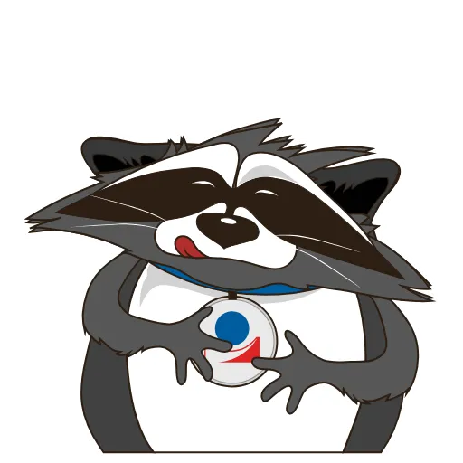😋 Стикер «Юридически чистый енот» для Telegram