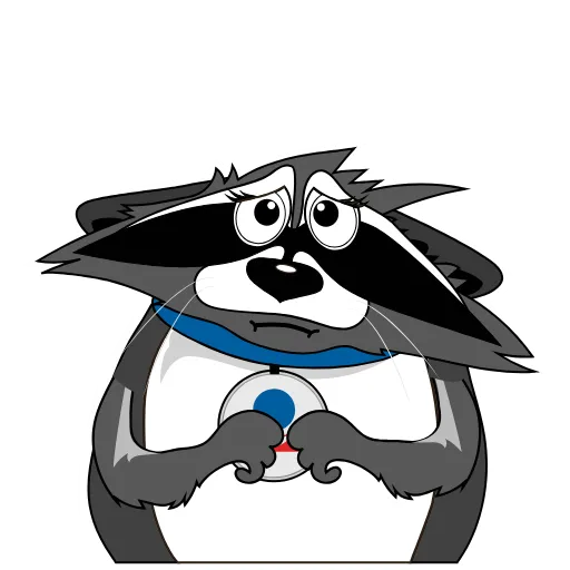 🙁 Стикер «Юридически чистый енот» для Telegram