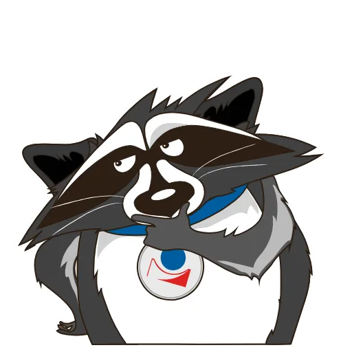Стикерпак Юридически чистый енот для Telegram