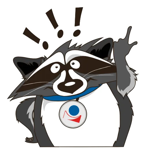 👆 Стикер «Юридически чистый енот» для Telegram