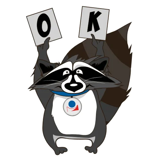 👌 Стикер «Юридически чистый енот» для Telegram