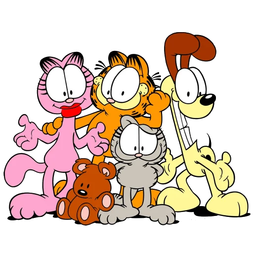 👨‍👩‍👧‍👦 Стикер «Garfield & friends» для Telegram