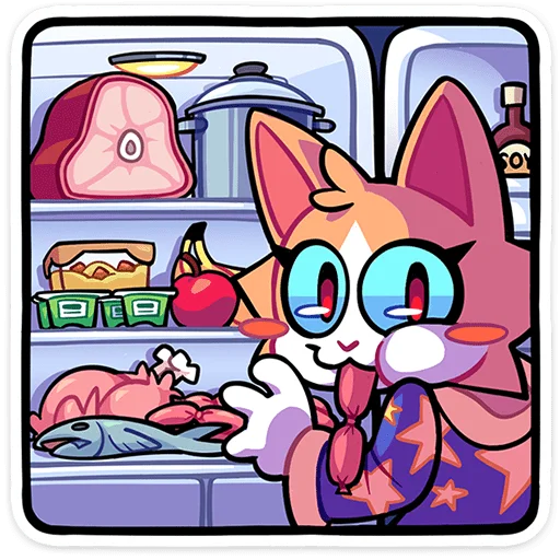 🍴 Стикер «Гастрономяу» для Telegram