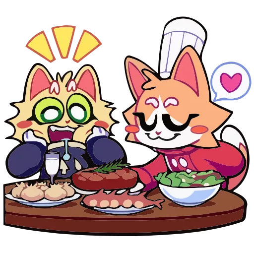 😋 Эмодзи «Гастрономяу» для Telegram