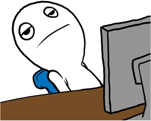 😐 Стикер «Guy Behind The Desk» для Telegram