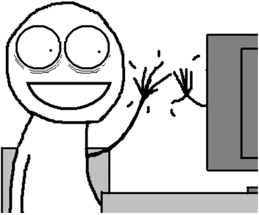 ✋ Стикер «Guy Behind The Desk» для Telegram