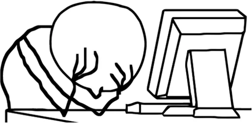 😞 Стикер «Guy Behind The Desk» для Telegram